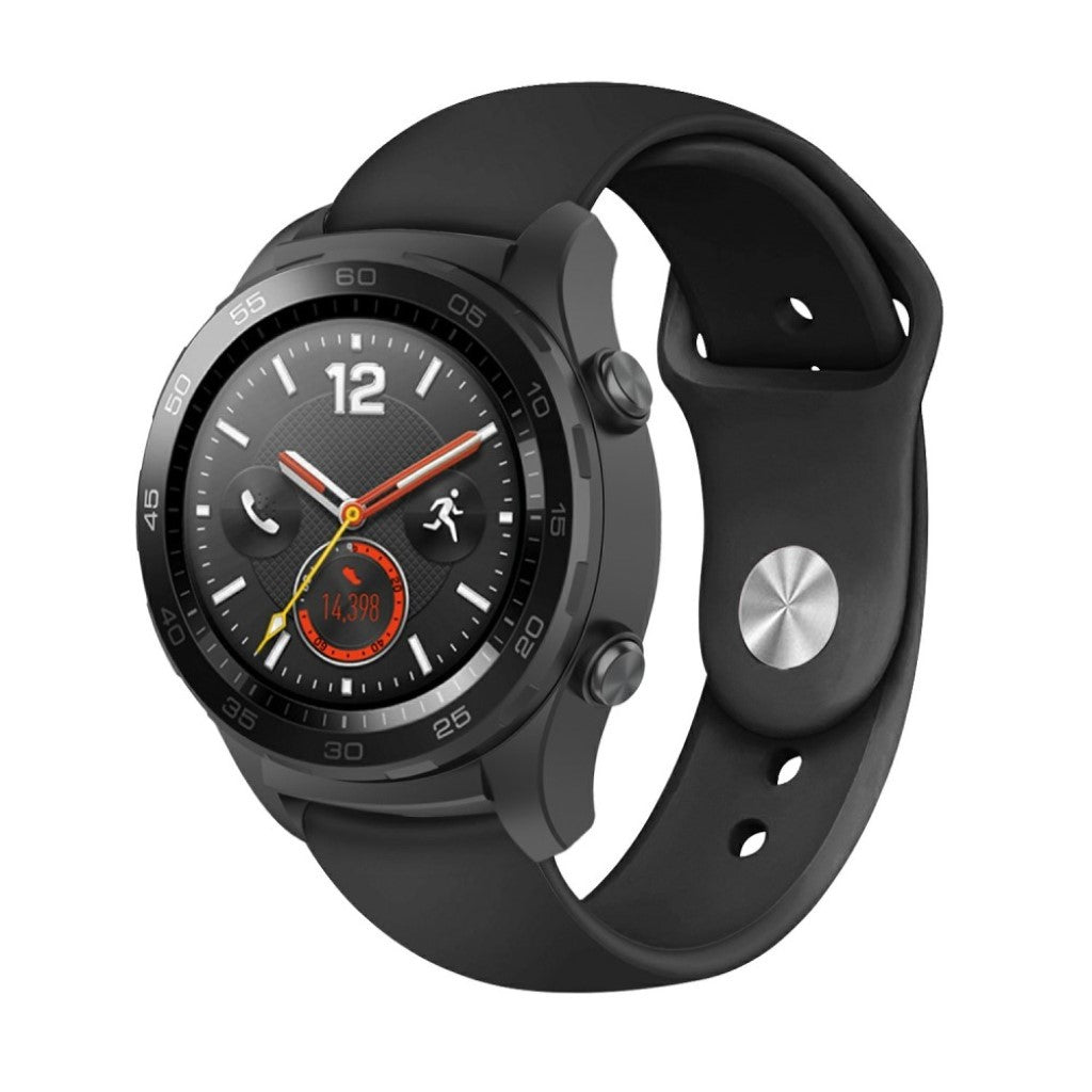 Godt Huawei Watch GT / Huawei Watch Magic Silikone Rem - Sort#serie_1