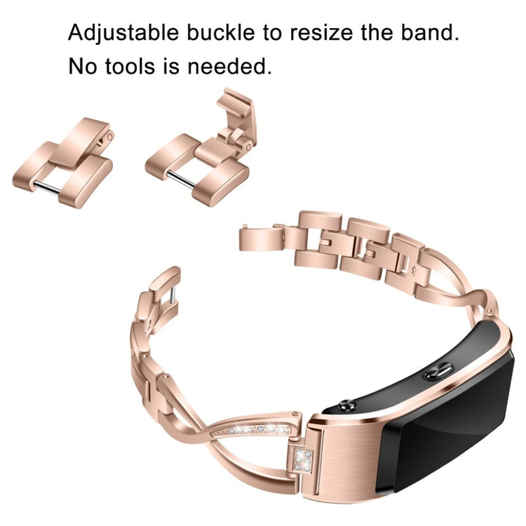 Mega komfortabel Huawei TalkBand B5 Metal og Rhinsten Rem - Pink#serie_4