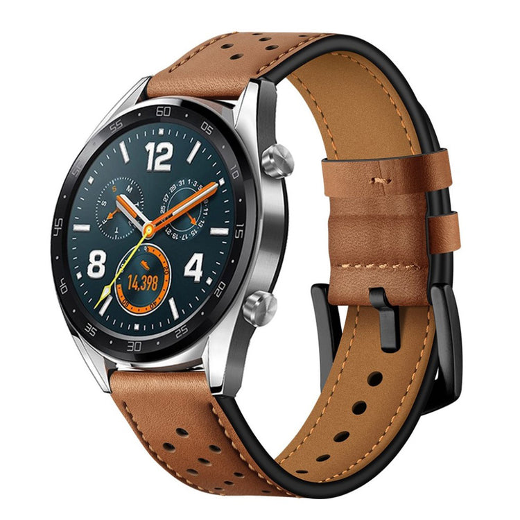 Vildt rart Huawei Watch GT Ægte læder Rem - Brun#serie_2