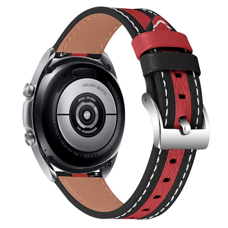 Fint Huawei Watch GT 2 42mm / Huawei Watch 2 Ægte læder Rem - Rød#serie_2