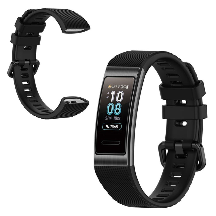 Helt vildt cool Huawei Band 4 Pro Silikone Rem - Sort#serie_1