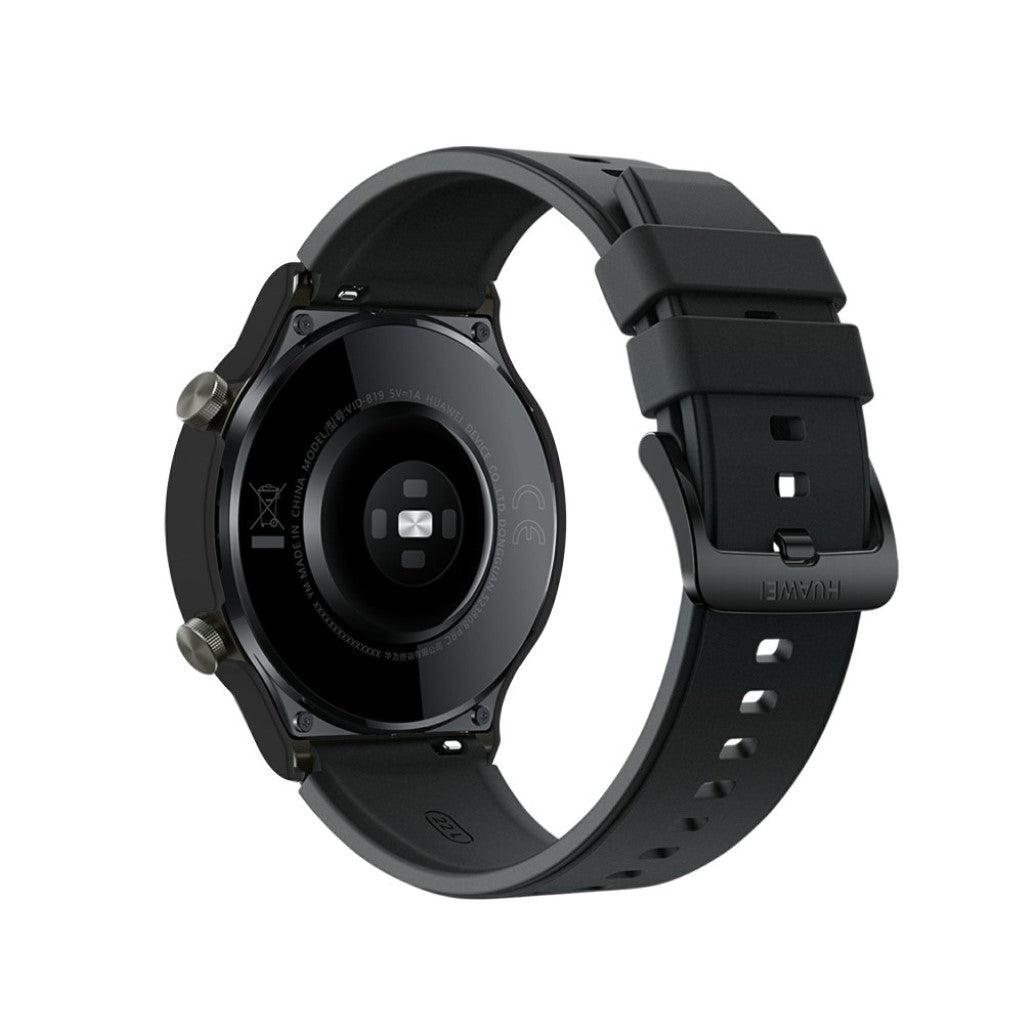 Rigtigt Fed Huawei Watch GT 2 Pro Cover med Skærmbeskytter i Plastik og Hærdet Glas - Sort#serie_1