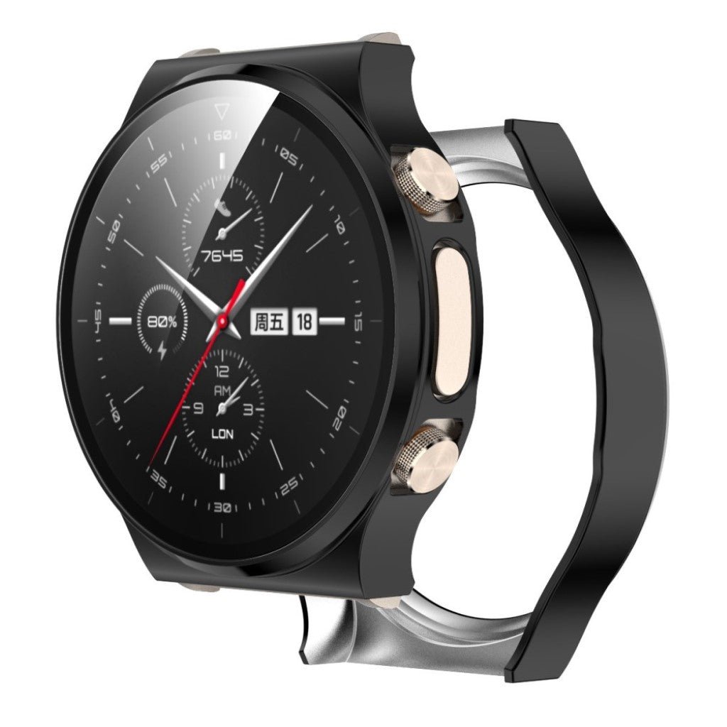 Fint Huawei Watch GT 2 Pro Plastik og Glas Cover - Sort#serie_2