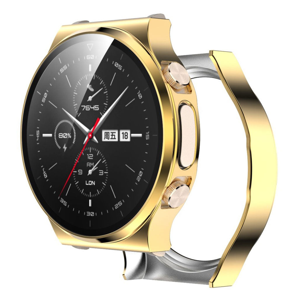 Fint Huawei Watch GT 2 Pro Plastik og Glas Cover - Guld#serie_3