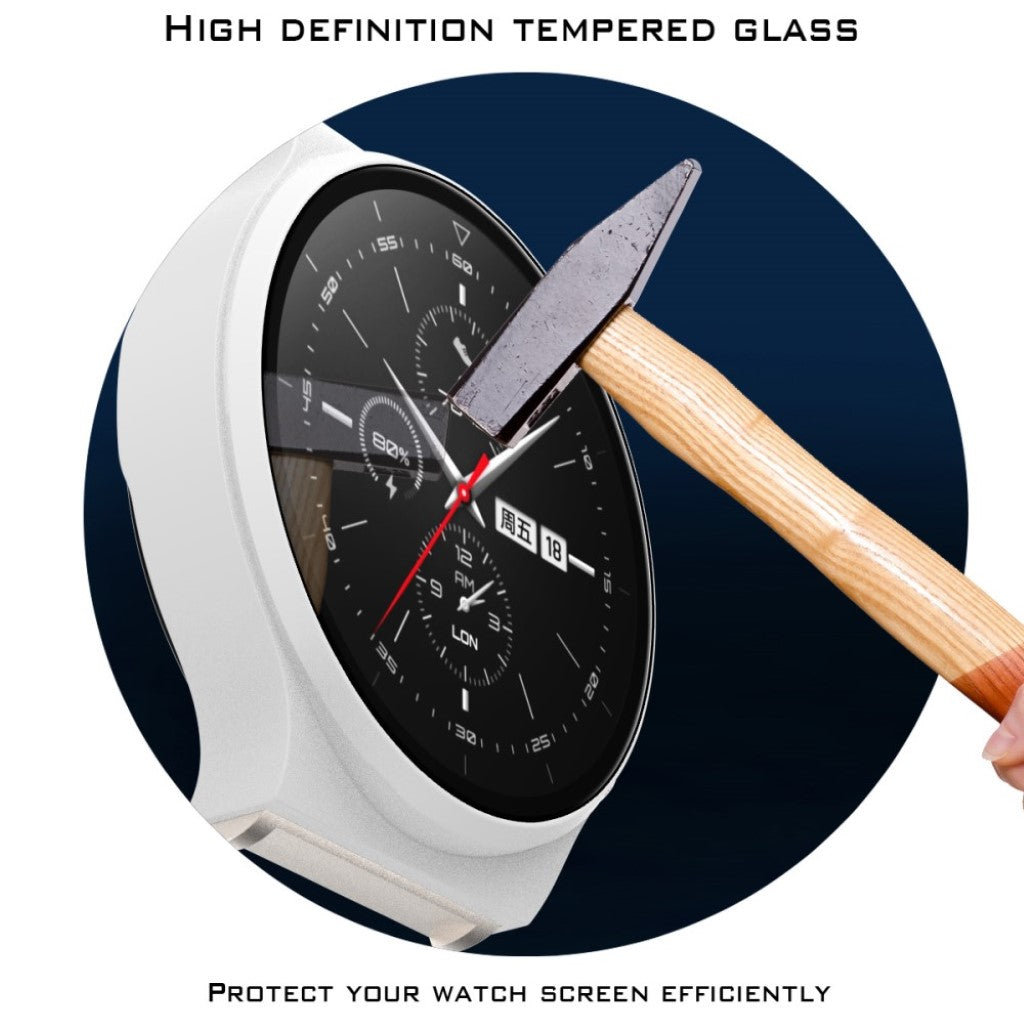 Godt Huawei Watch GT 2 Pro Plastik og Glas Cover - Hvid#serie_1