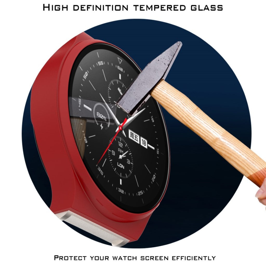 Godt Huawei Watch GT 2 Pro Plastik og Glas Cover - Rød#serie_5