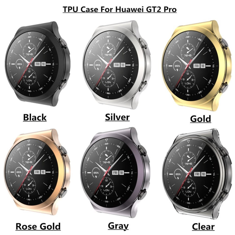 Super Fed Huawei Watch GT 2 Pro Silikone Cover - Sort#serie_1