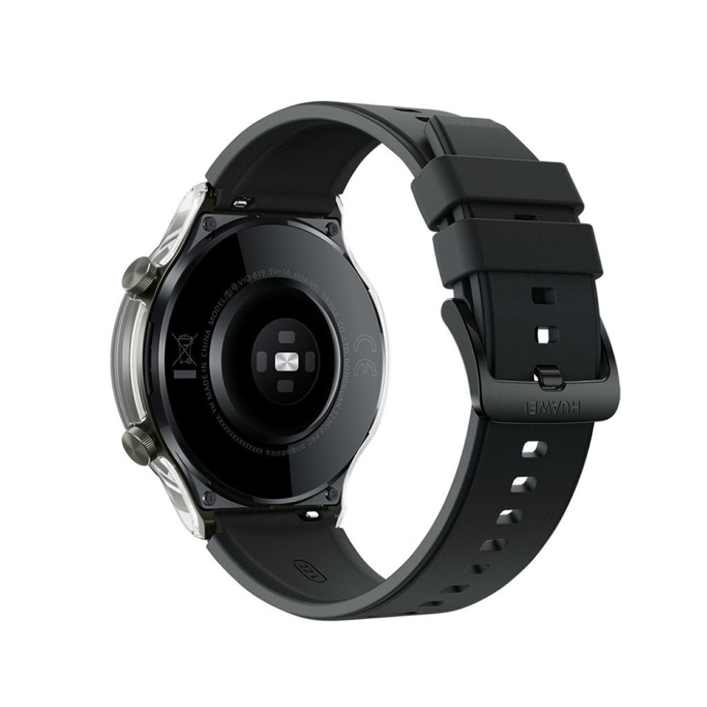 Vildt Fed Huawei Watch GT 2 Pro (Porsche Design) Cover med Skærmbeskytter i Plastik og Hærdet Glas - Gennemsigtig#serie_3