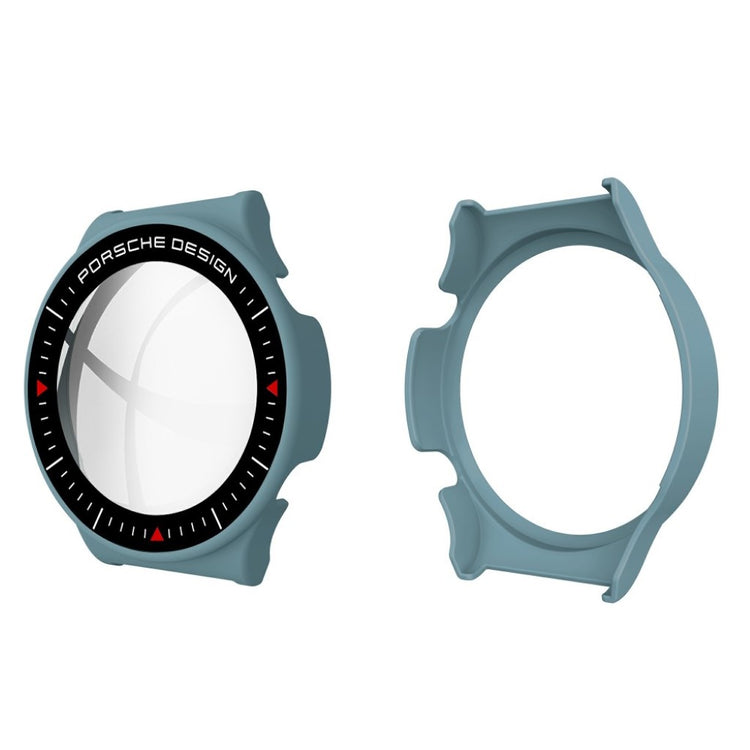 Vildt Fed Huawei Watch GT 2 Pro (Porsche Design) Cover med Skærmbeskytter i Plastik og Hærdet Glas - Grøn#serie_5