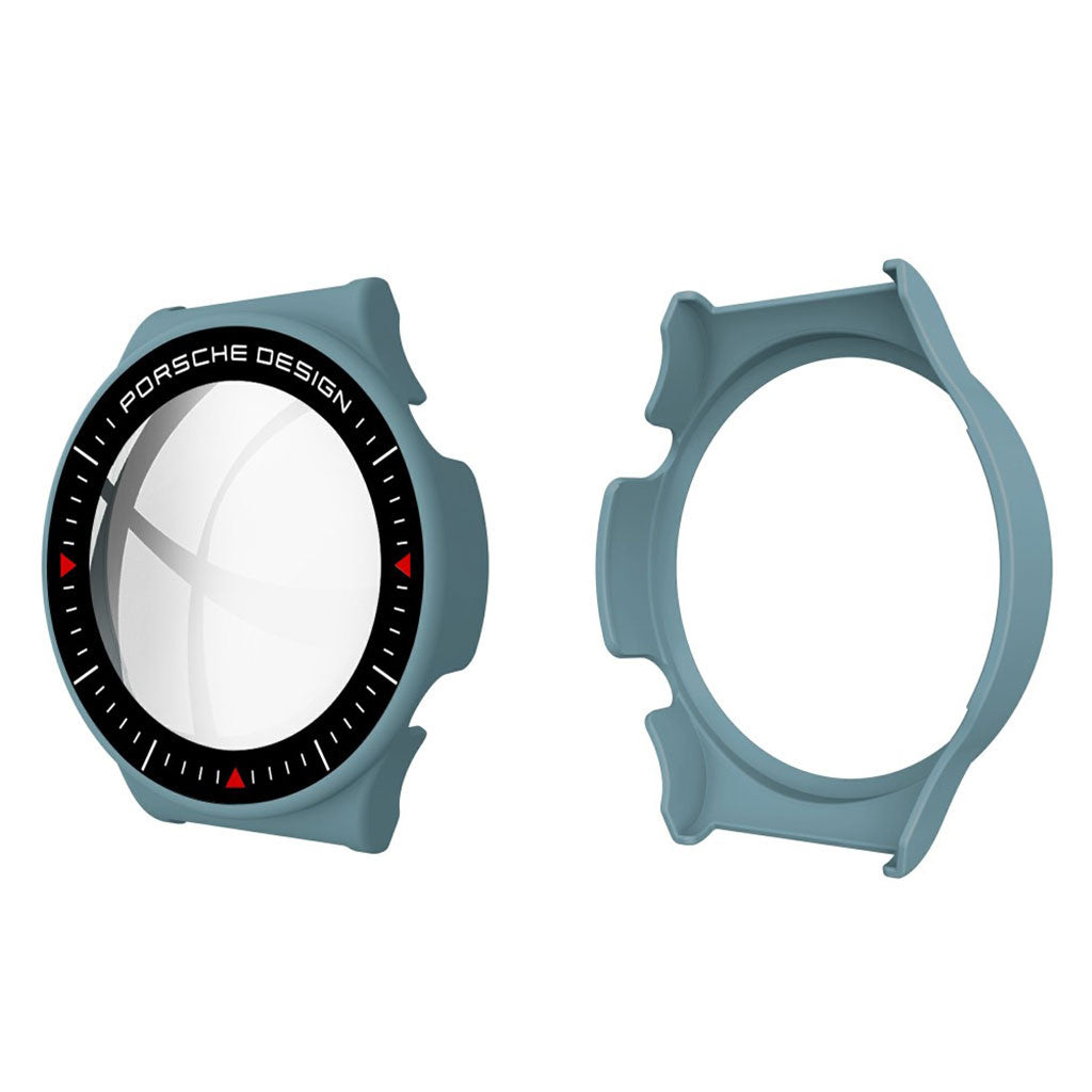 Vildt Fed Huawei Watch GT 2 Pro (Porsche Design) Cover med Skærmbeskytter i Plastik og Hærdet Glas - Grøn#serie_5
