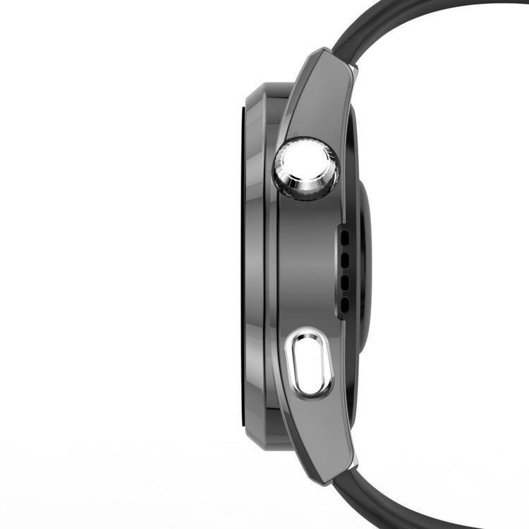 Fed Huawei Watch 3 Pro Cover med Skærmbeskytter i Plastik og Hærdet Glas - Sølv#serie_3