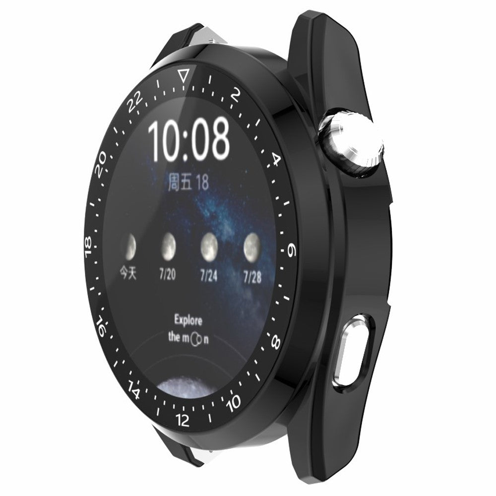  Huawei Watch / Huawei Watch 3 Pro Plastik Cover med Skærmbeskytter i Hærdet Glas - Sort#serie_2