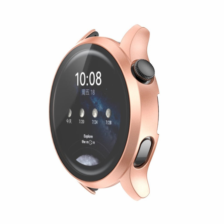Godt Huawei Watch 3 Cover med Skærmbeskytter i Plastik og Hærdet Glas - Pink#serie_1