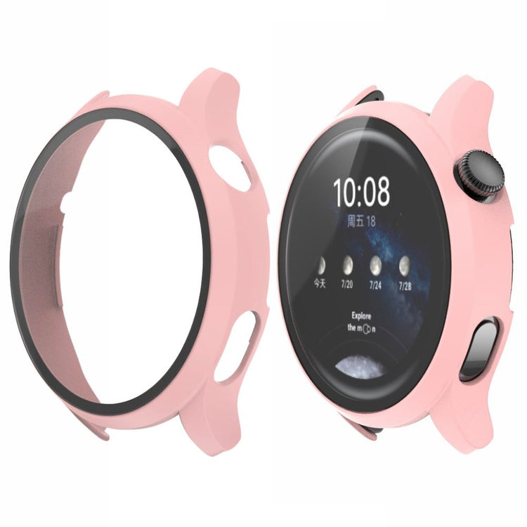 Godt Huawei Watch 3 Cover med Skærmbeskytter i Plastik og Hærdet Glas - Pink#serie_6