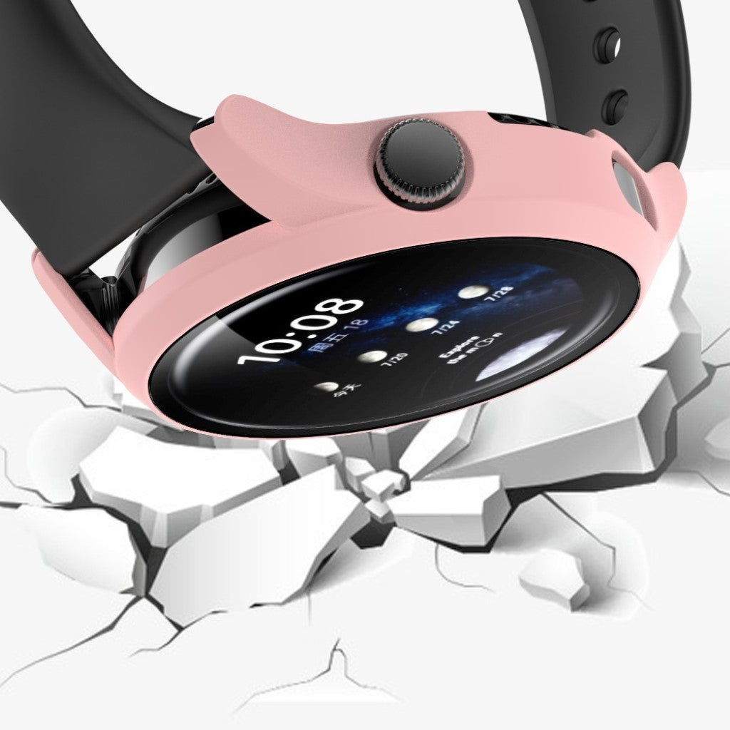 Godt Huawei Watch 3 Cover med Skærmbeskytter i Plastik og Hærdet Glas - Pink#serie_6