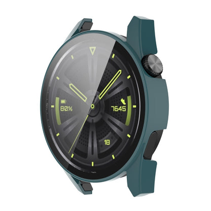 Fed Huawei Watch GT 3 (42mm) Cover med Skærmbeskytter i Plastik og Hærdet Glas - Grøn#serie_1