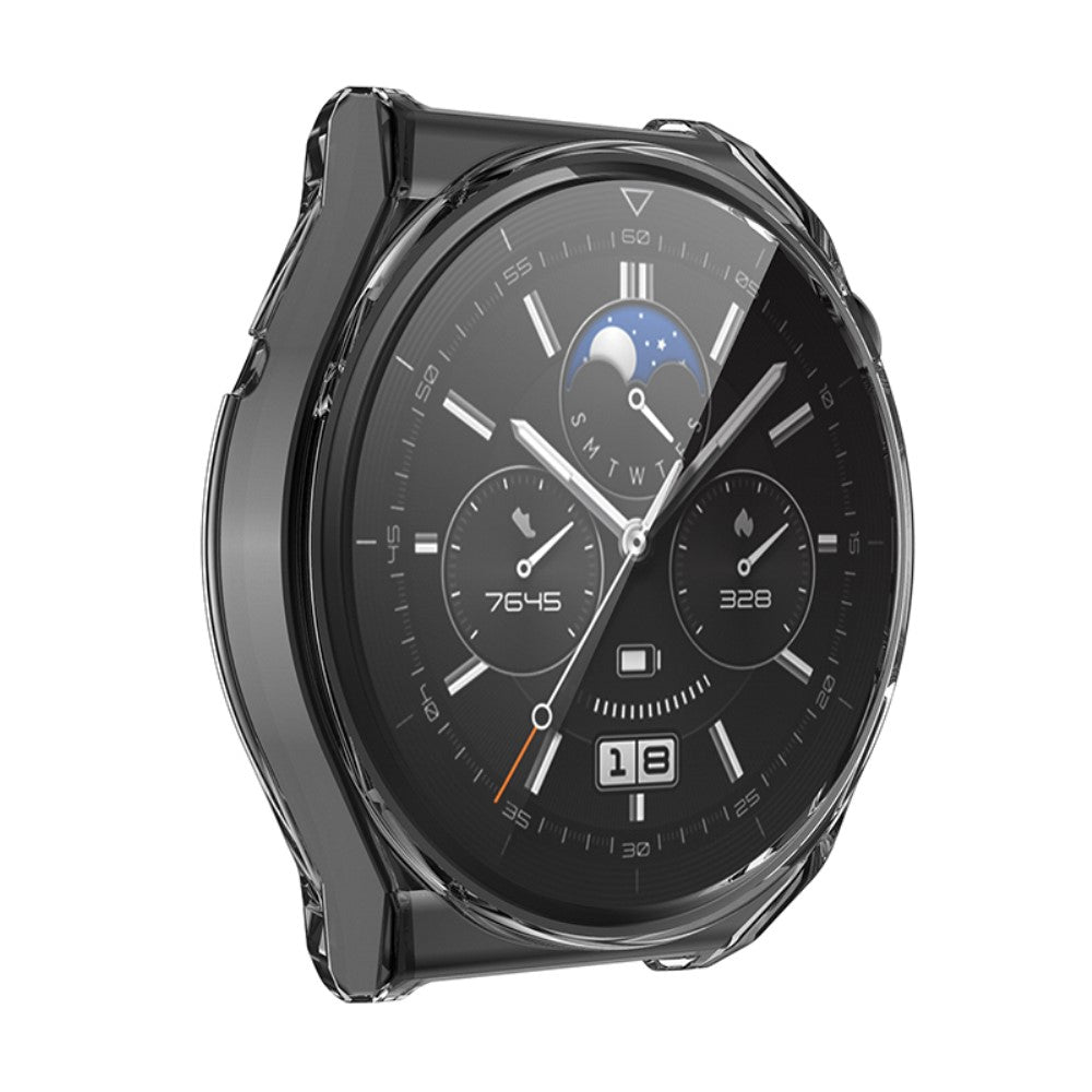 Mega Flot Huawei Watch GT 3 Pro 43mm Cover med Skærmbeskytter i Silikone - Gennemsigtig#serie_1