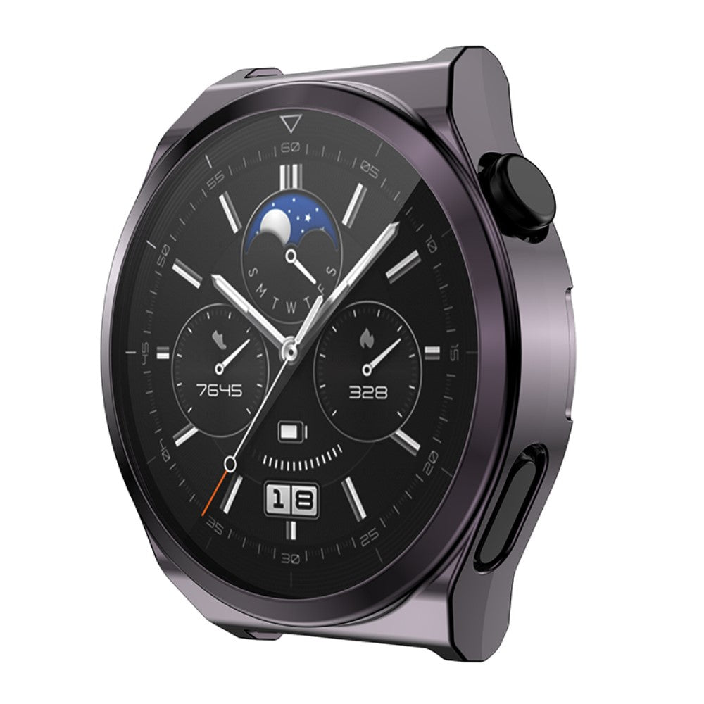 Mega Flot Huawei Watch GT 3 Pro 43mm Cover med Skærmbeskytter i Silikone - Sølv#serie_3