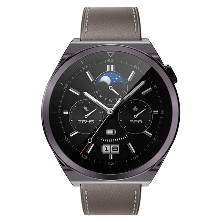 Mega Flot Huawei Watch GT 3 Pro 43mm Cover med Skærmbeskytter i Silikone - Sølv#serie_3