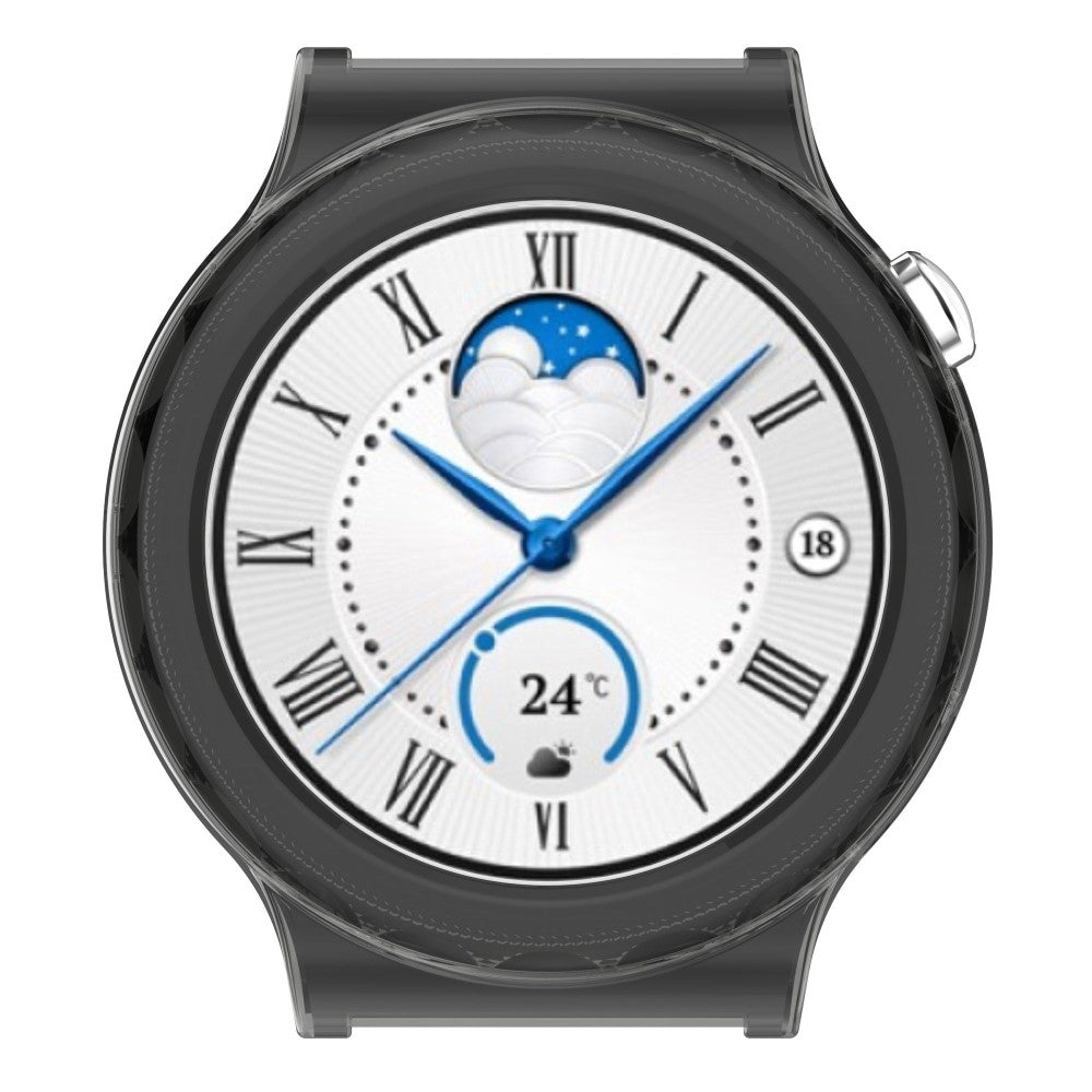 Huawei Watch GT 3 Pro 43mm Gennemsigtig Silikone Bumper  - Sort#serie_2