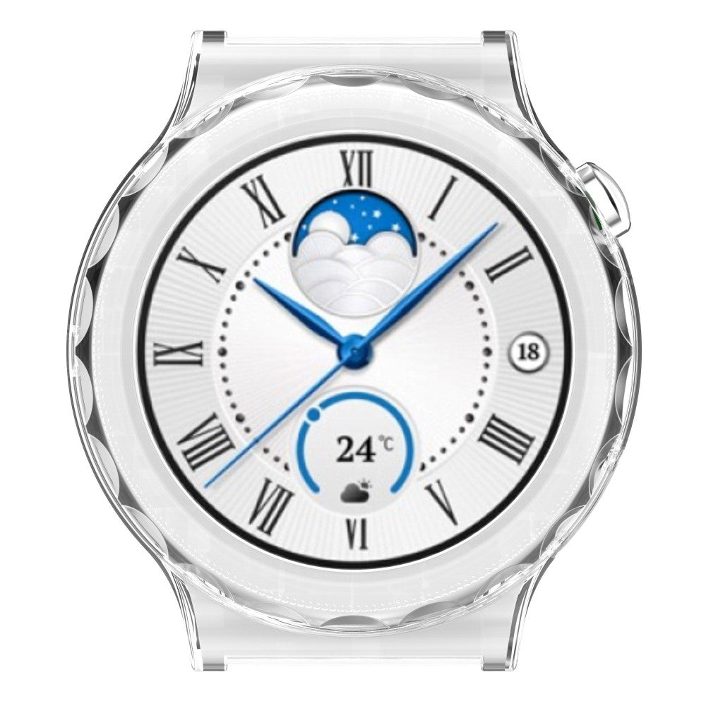 Huawei Watch GT 3 Pro 43mm Gennemsigtig Silikone Bumper  - Hvid#serie_3