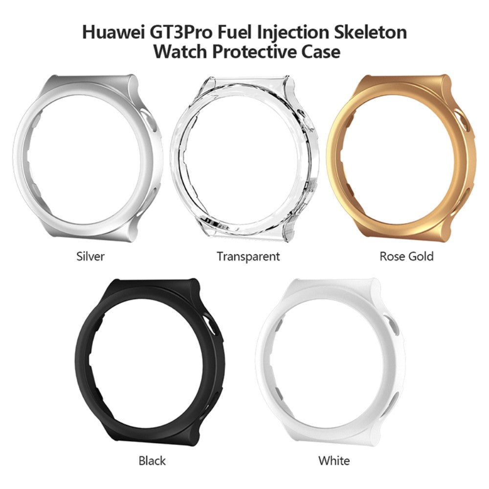 Vildt Godt Huawei Watch GT 3 Pro 43mm Cover med Skærmbeskytter i Hærdet Glas - Hvid#serie_5