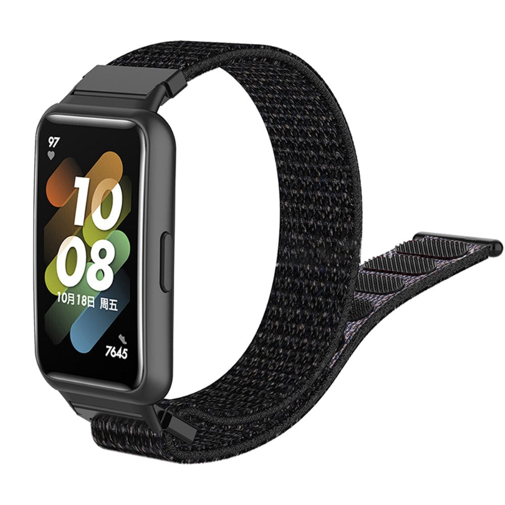 Meget fint Huawei Band 7 Stof Urrem - Sort#serie_2