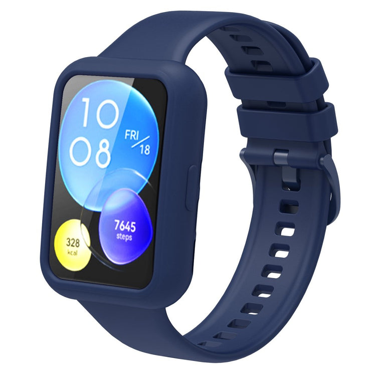 Fint Huawei Watch Fit 2 Silikone Cover - Blå#serie_1