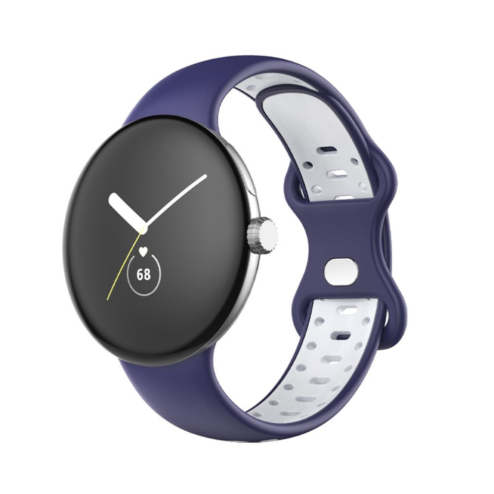 Helt vildt hårdfør Google Pixel Watch Silikone Rem - Størrelse: L - Blå#serie_1
