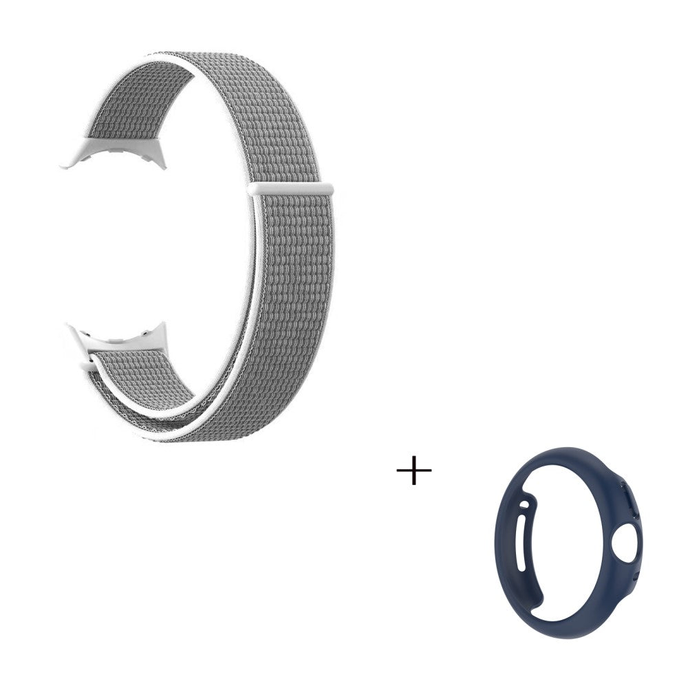 Meget fed Google Pixel Watch Plastik og Nylon Rem - Sølv#serie_5