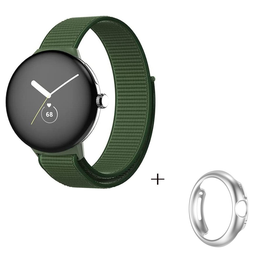 Super holdbart Google Pixel Watch Plastik og Nylon Rem - Grøn#serie_6
