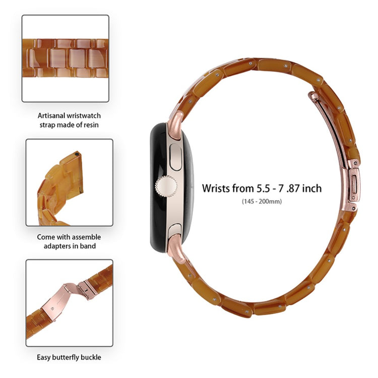 Super pænt Google Pixel Watch Plastik Rem - Brun#serie_22