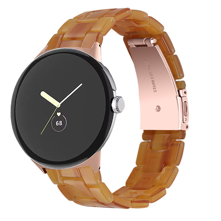 Super pænt Google Pixel Watch Plastik Rem - Brun#serie_22