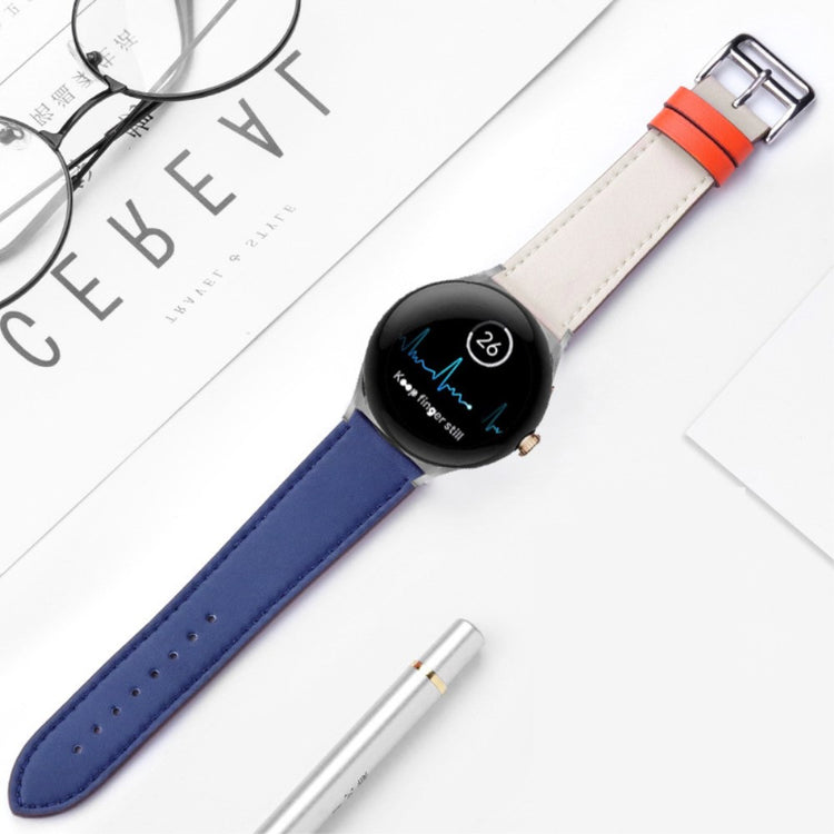 Mega fint Google Pixel Watch Ægte læder Rem - Sølv#serie_1