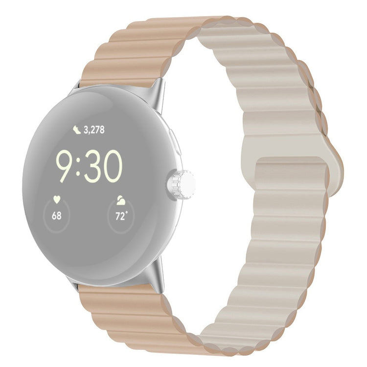 Pænt Google Pixel Watch Silikone Rem - Hvid#serie_15