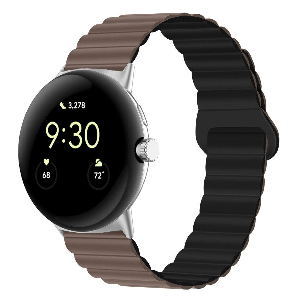 Pænt Google Pixel Watch Silikone Rem - Sort#serie_18