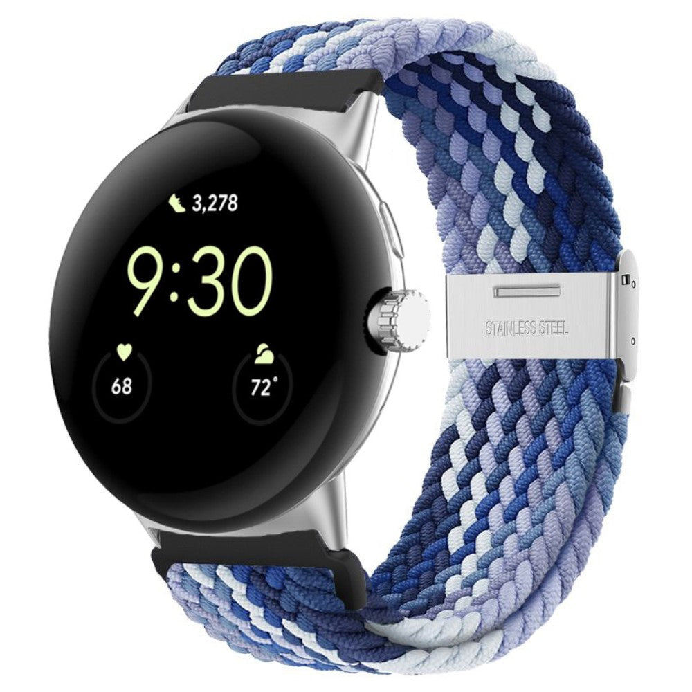 Vildt cool Google Pixel Watch Nylon Rem - Blå#serie_6