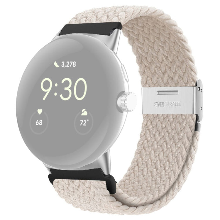 Vildt cool Google Pixel Watch Nylon Rem - Hvid#serie_8