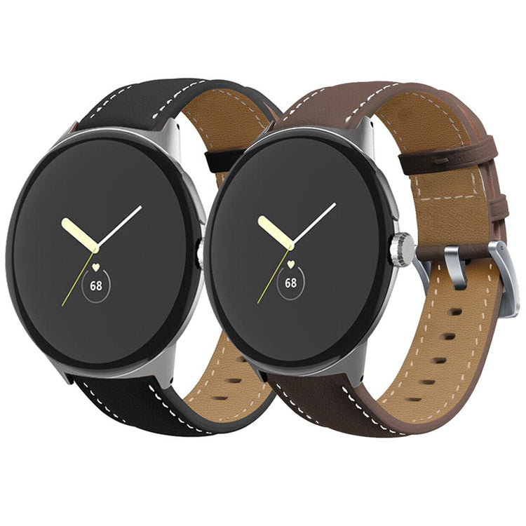 Vildt fantastisk Google Pixel Watch Ægte læder Rem - Brun#serie_8