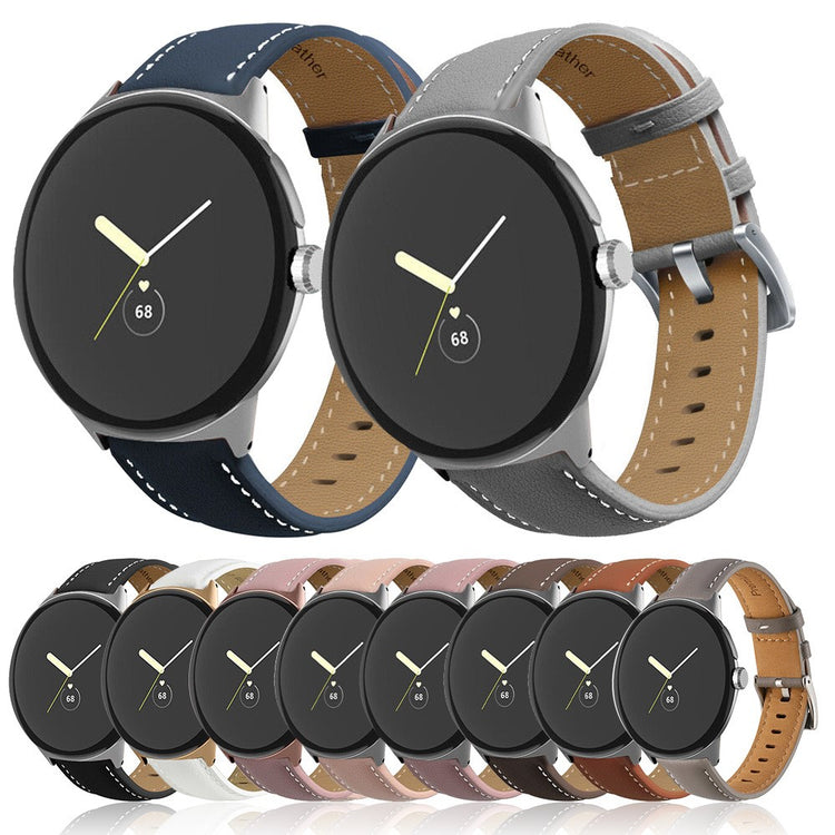 Vildt fantastisk Google Pixel Watch Ægte læder Rem - Brun#serie_8