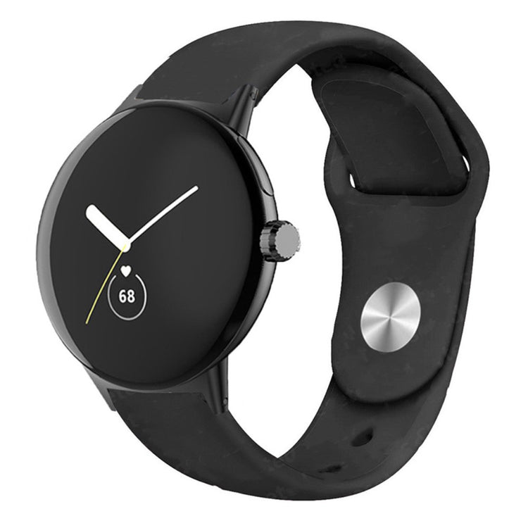 Helt vildt fint Google Pixel Watch Silikone Rem - Sort#serie_1