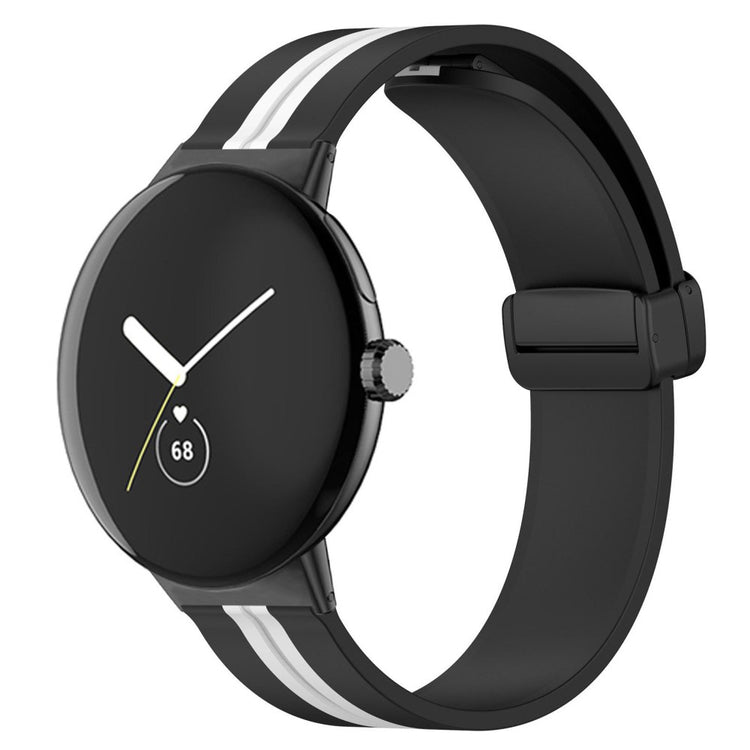 Super skøn Google Pixel Watch Silikone Rem - Sort#serie_4