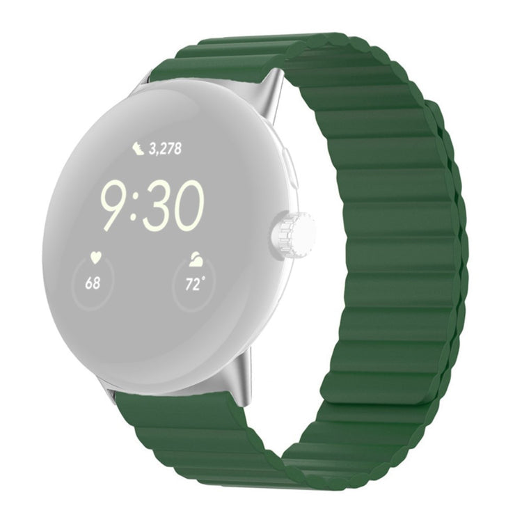 Meget holdbart Google Pixel Watch Silikone Rem - Grøn#serie_3