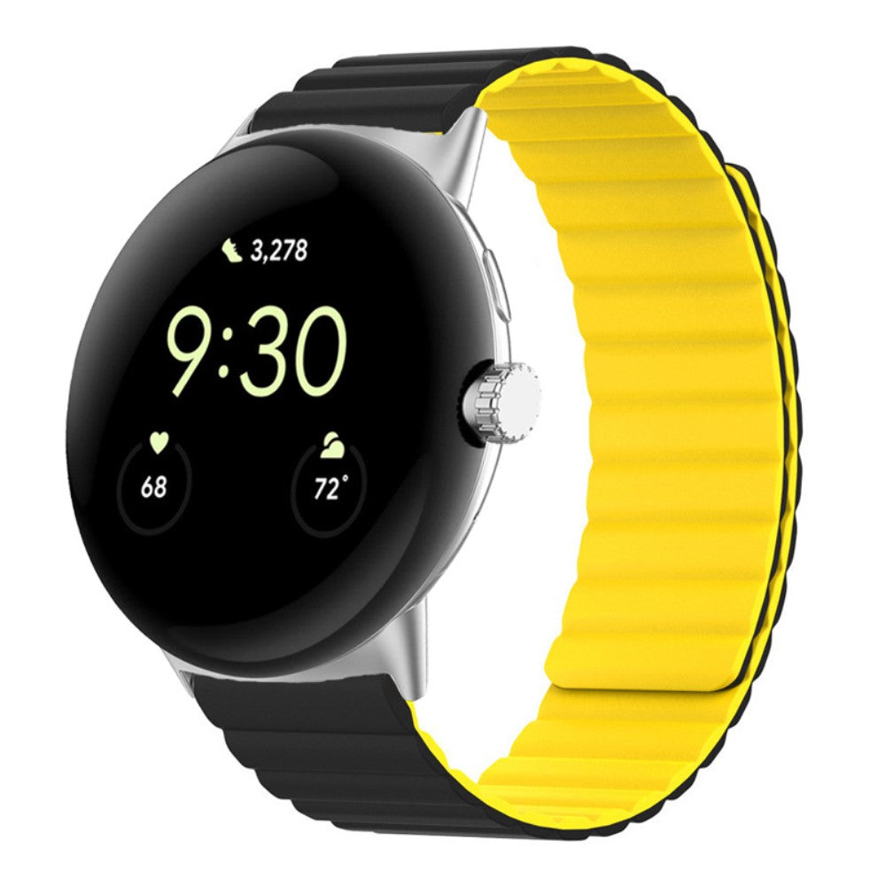 Meget holdbart Google Pixel Watch Silikone Rem - Gul#serie_4