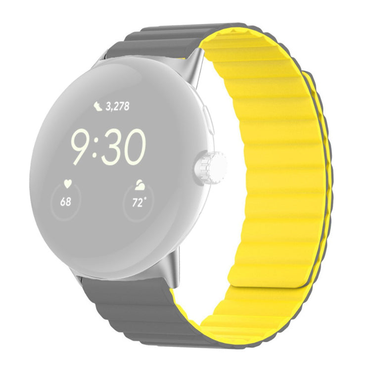 Meget holdbart Google Pixel Watch Silikone Rem - Gul#serie_8