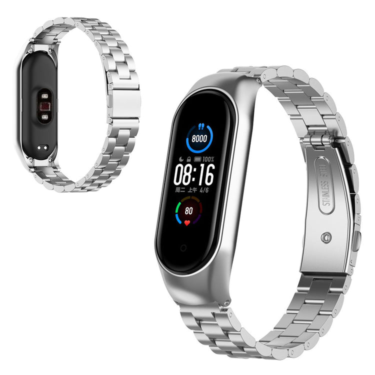 Skøn Xiaomi Mi Smart Band 6 / Xiaomi Mi Band 5 Metal Rem - Sølv#serie_1