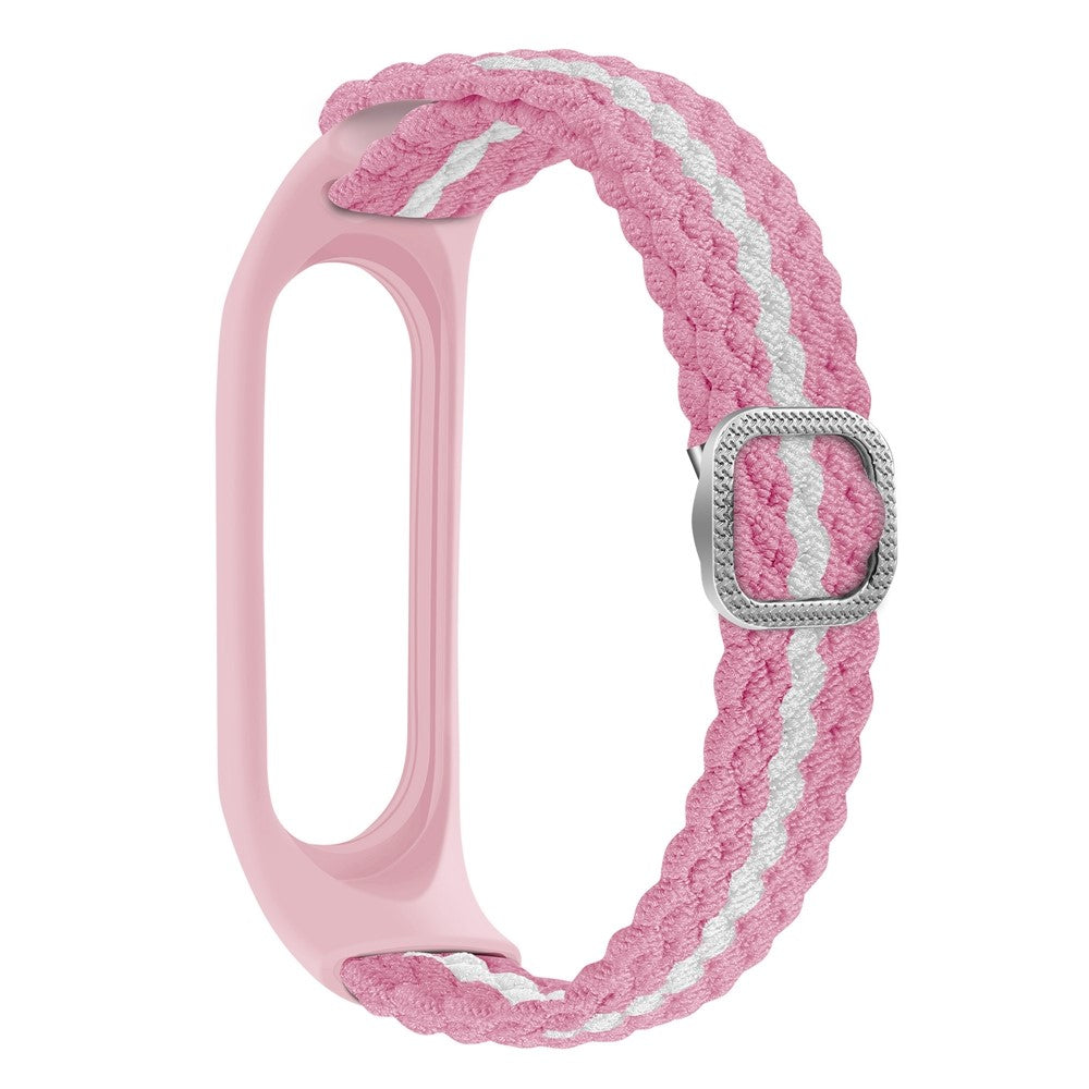 Fint Xiaomi Mi Smart Band 6 / Xiaomi Mi Band 5 Nylon Rem - Pink#serie_2