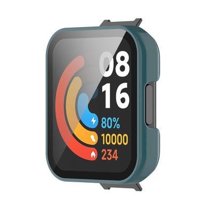 Super Fed Xiaomi Redmi Watch 2 Cover med Skærmbeskytter i Plastik og Hærdet Glas - Grøn#serie_3
