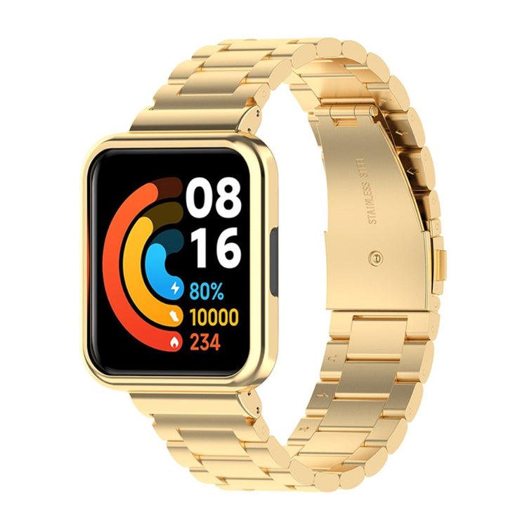 Super hårdfør Xiaomi Redmi Watch 2 Lite Metal Rem - Guld#serie_1