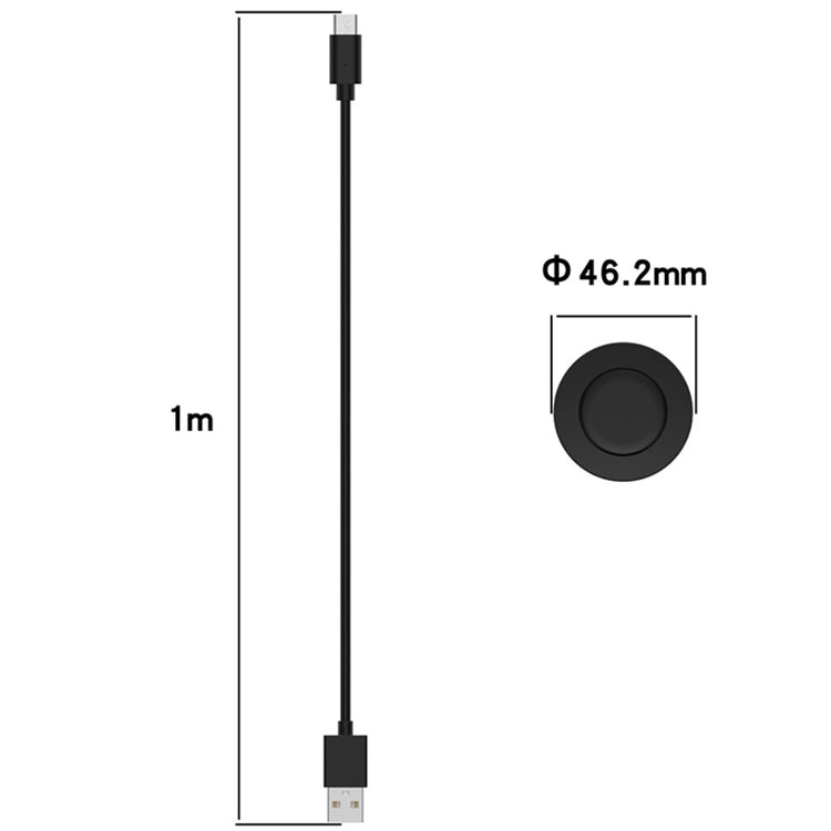 1m Plastik Xiaomi Watch S1 Trådløs Magnetisk Opladningskabel - Sort#serie_2